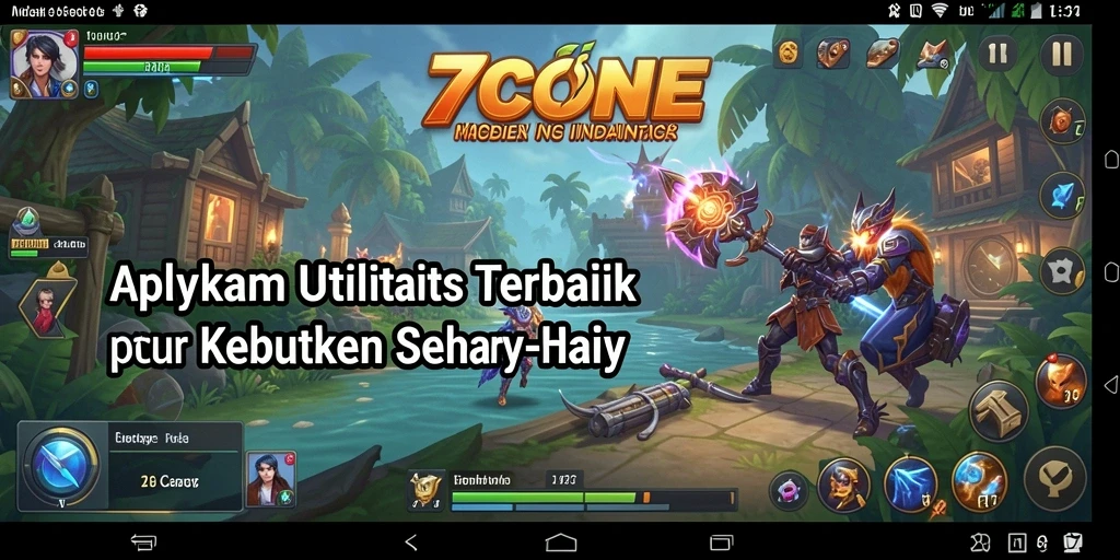 Tampilan antarmuka 7CONE dengan fitur utilitas yang memudahkan pengguna.