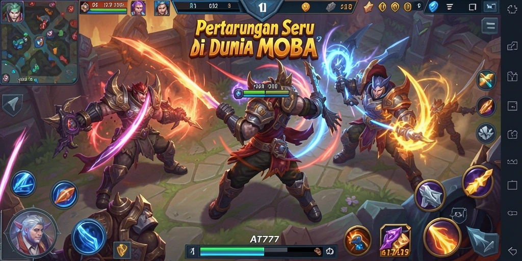 Tampilan seru pertempuran tim dalam <strong>AT777</strong> dengan grafis menawan.