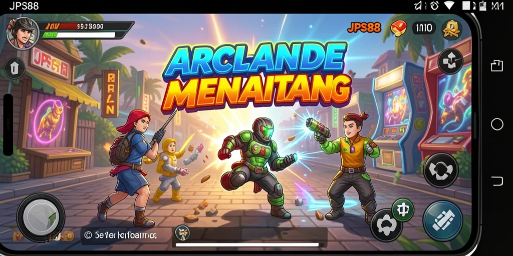 Tangkapan layar JPS88 yang menggambarkan aksi gameplay Arcade yang seru.