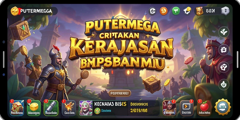 Tampilan gameplay PUTERMEGA yang penuh warna dan menantang.