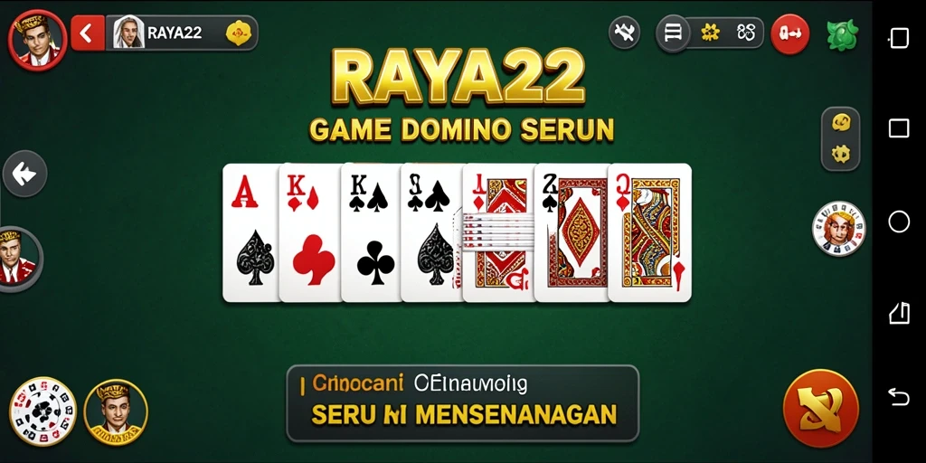Screenshot gameplay RAYA22 yang menampilkan keseruan permainan Domino.