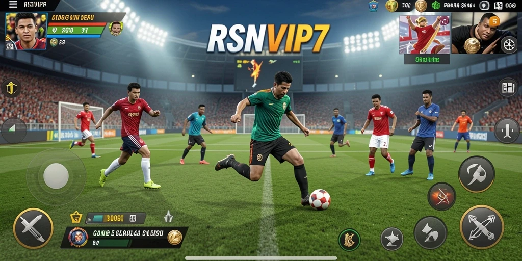 Screenshot utama dari RSNVIP7 menampilkan aksi seru di lapangan.