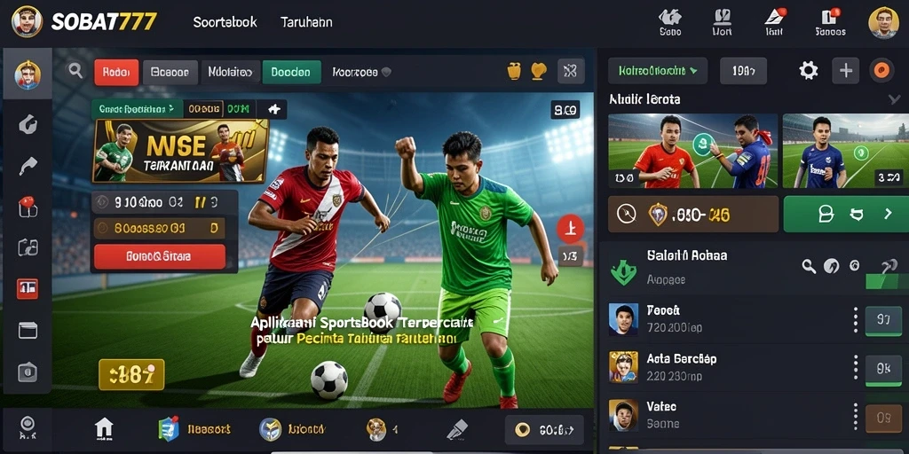 Tampilan grafik menarik dalam aplikasi SOBAT777 saat taruhan berlangsung.