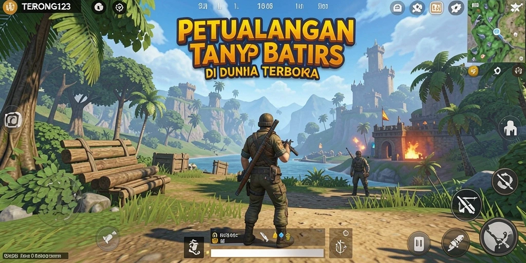 Tangkapan layar menunjukkan aksi seru di dunia terbuka TERONG123.
