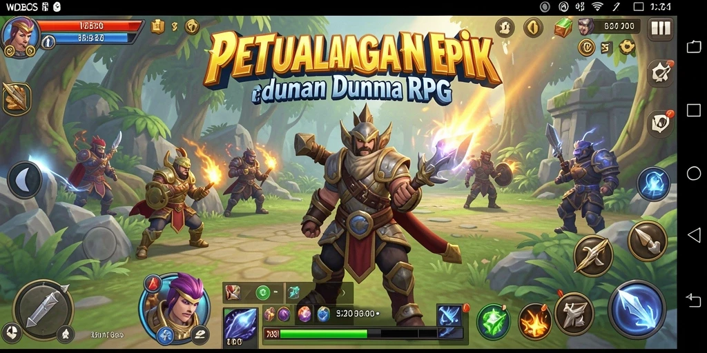 Tampilan gameplay menawan dari WDBOS yang penuh aksi RPG.